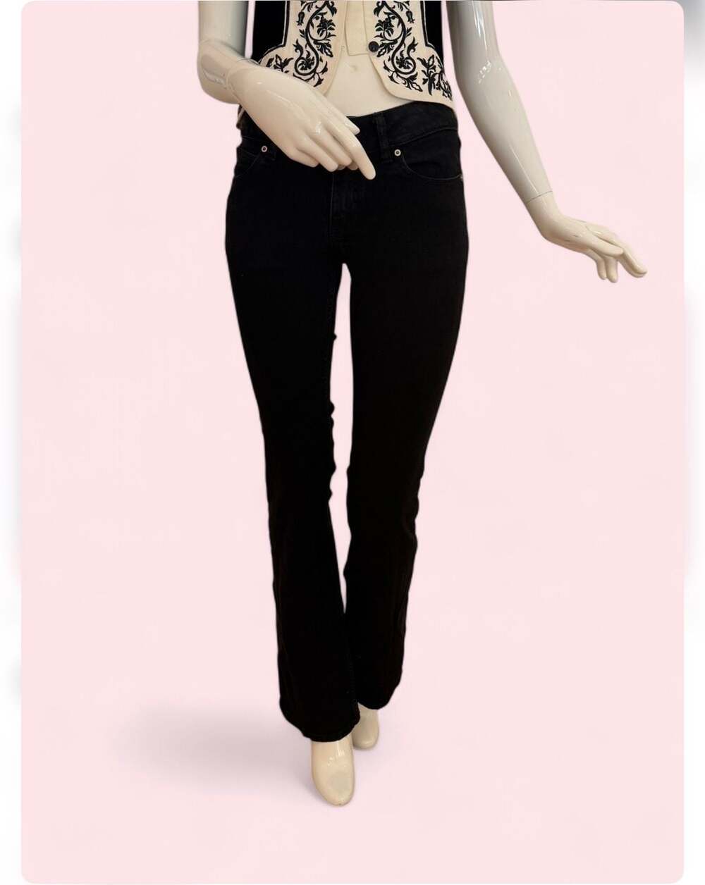 Wrangler Women's Retro Low Rise Bootcut Jeans in Black 1009MWZBK